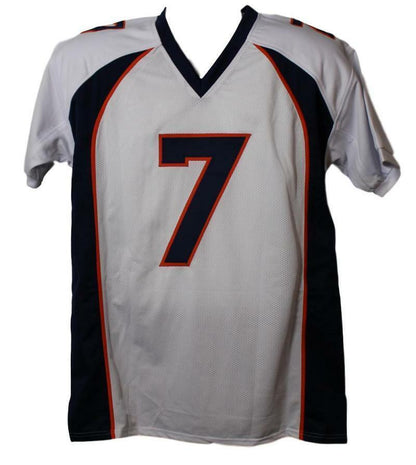 John Elway Signed Denver Broncos Custom Jersey - White