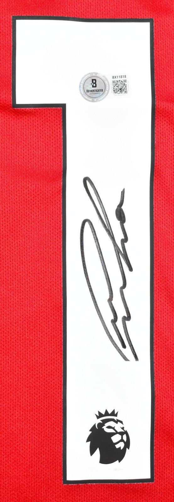 Matheus Cunha Autographed Manchester United Home Soccer Jersey