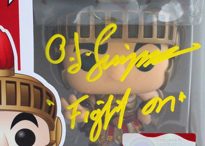 OJ Simpson Signed USC Funko Pop Figurine #05 w/ Fight On Inscription