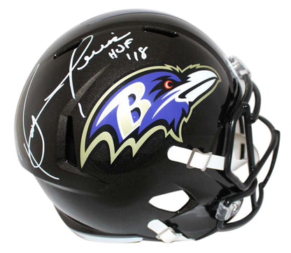 Ray Lewis Autographed Baltimore Ravens Speed Replica Helmet (HOF)