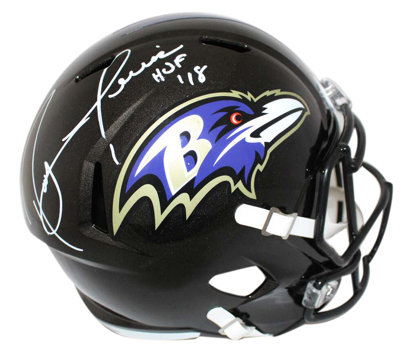 Ray Lewis Autographed Baltimore Ravens Speed Replica Helmet (HOF)