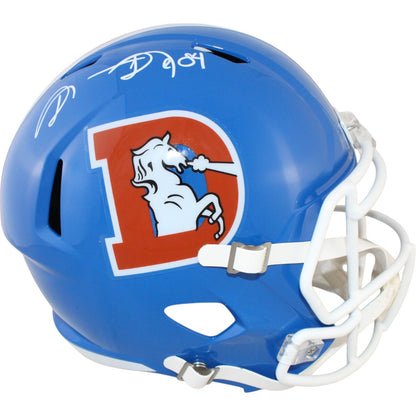 Shannon Sharpe Autographed Denver Broncos Full Size Throwback Helmet