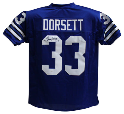 Tony Dorsett Signed Dallas Cowboys Pro Style Custom Blue Jersey (JSA)