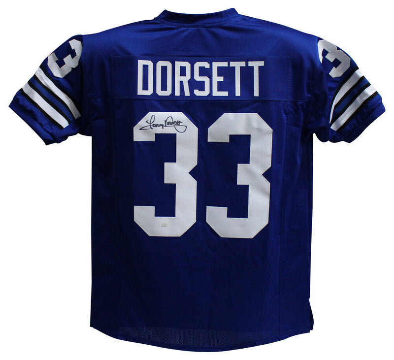 Tony Dorsett Signed Dallas Cowboys Pro Style Custom Blue Jersey (JSA)