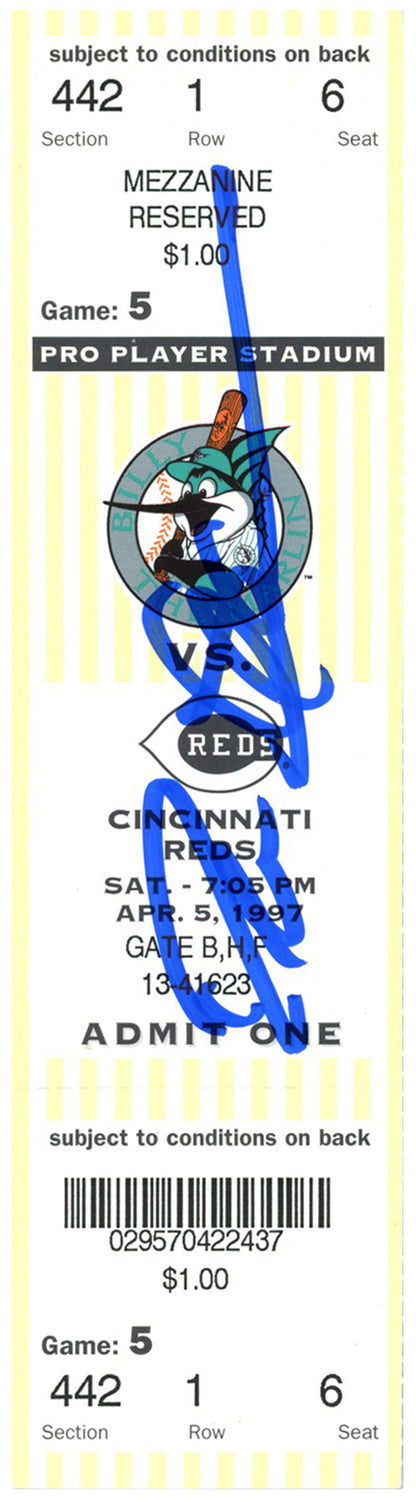 Deion Sanders Signed Cincinnati Reds 4/5/1997 MLB Ticket Stub BAS