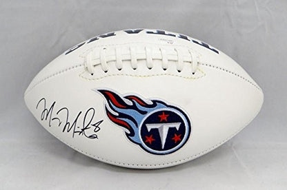 Marcus Mariota Autographed Tennessee Titans Logo Football
