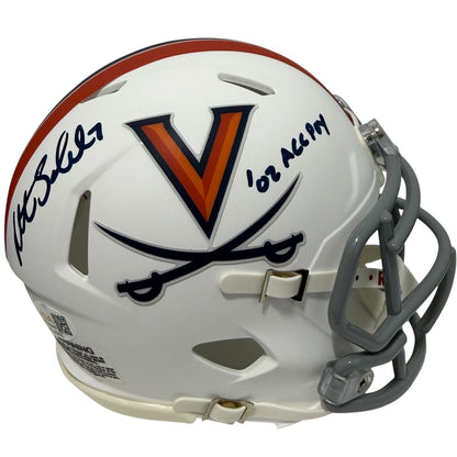 Matt Schaub Signed Virginia Cavaliers Mini Helmet (02 ACC POY) JSA Witness