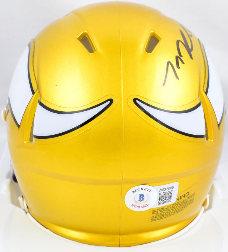 TJ Hockenson Signed Minnesota Vikings Flash Speed Mini Helmet