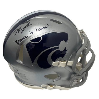 Deuce Vaughn Signed Kansas State Mini Helmet "Deuce is Loose!" Beckett COA
