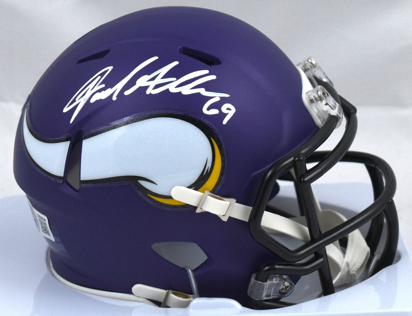 Jared Allen Autographed Minnesota Vikings White Speed Mini Helmet