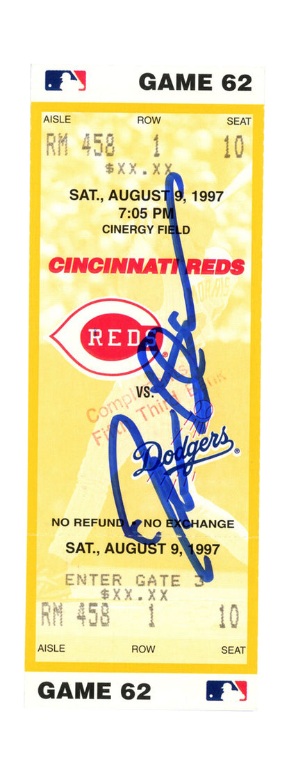 Deion Sanders Signed Cincinnati Reds 1997 Game Ticket Stub (Beckett BAS)
