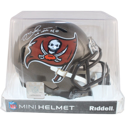 Mike Alstott Signed Tampa Bay Buccaneers Throwback Mini Helmet