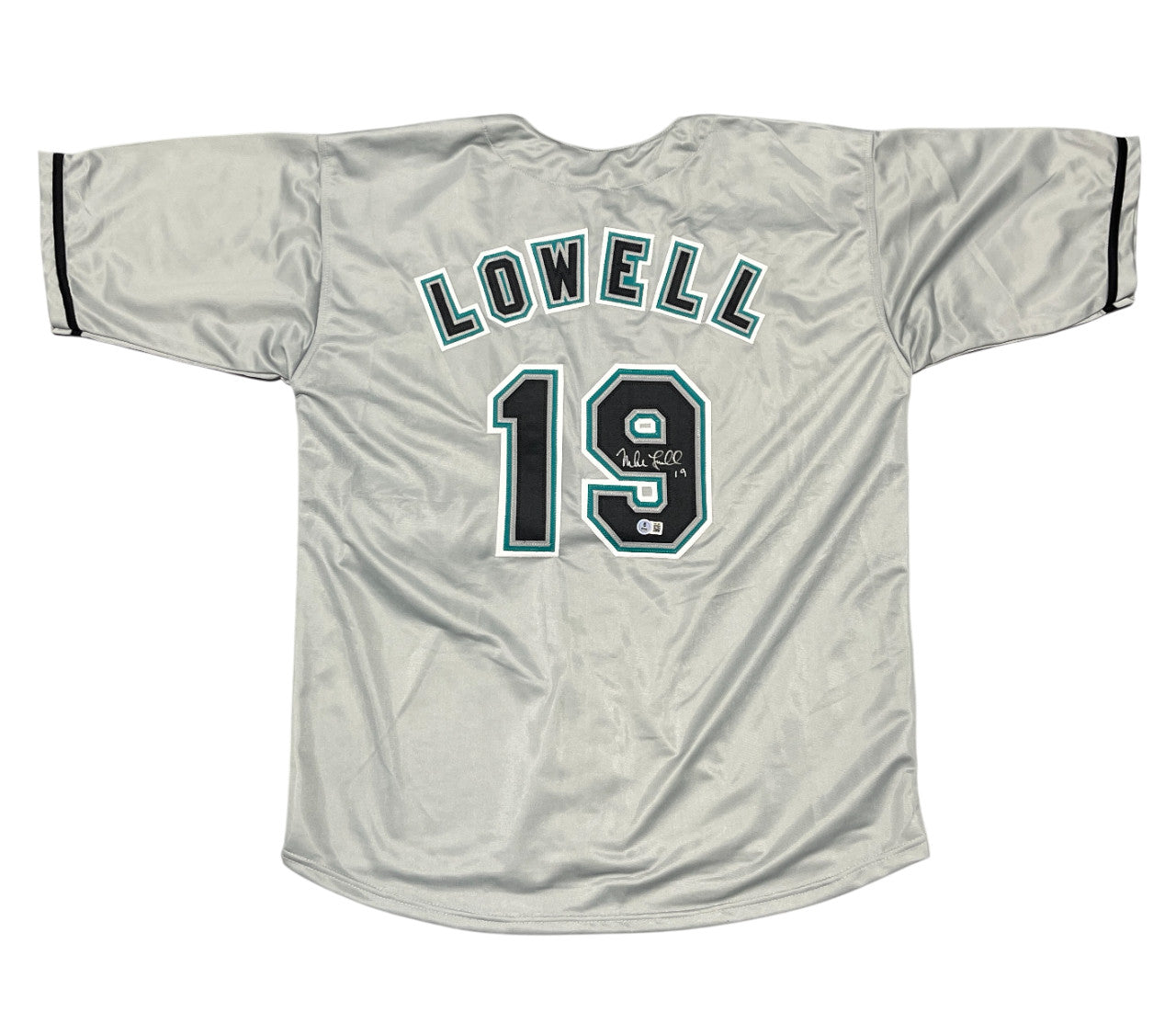 Mike Lowell Signed Florida Marlins Custom Baseball Jersey Beckett BAS