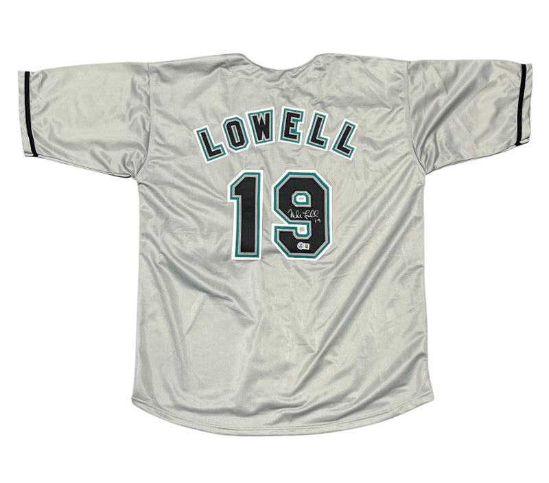 Mike Lowell Signed Florida Marlins Custom Baseball Jersey Beckett BAS