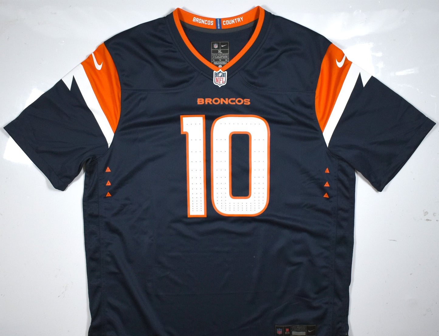Bo Nix Autographed Denver Broncos Blue Nike Jersey