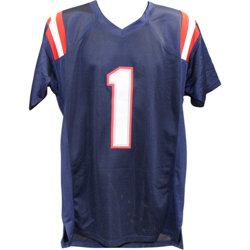 AJ Brown Autographed Blue Pro Style Jersey
