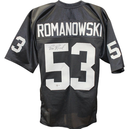 Bill Romanowski Autographed Pro Style Black Jersey (Beckett Witness)