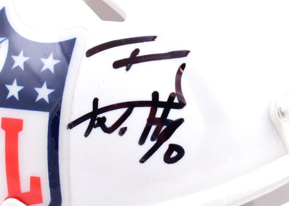 TJ Watt & Michael Strahan Signed NFL Shield Mini Helmet (Black)