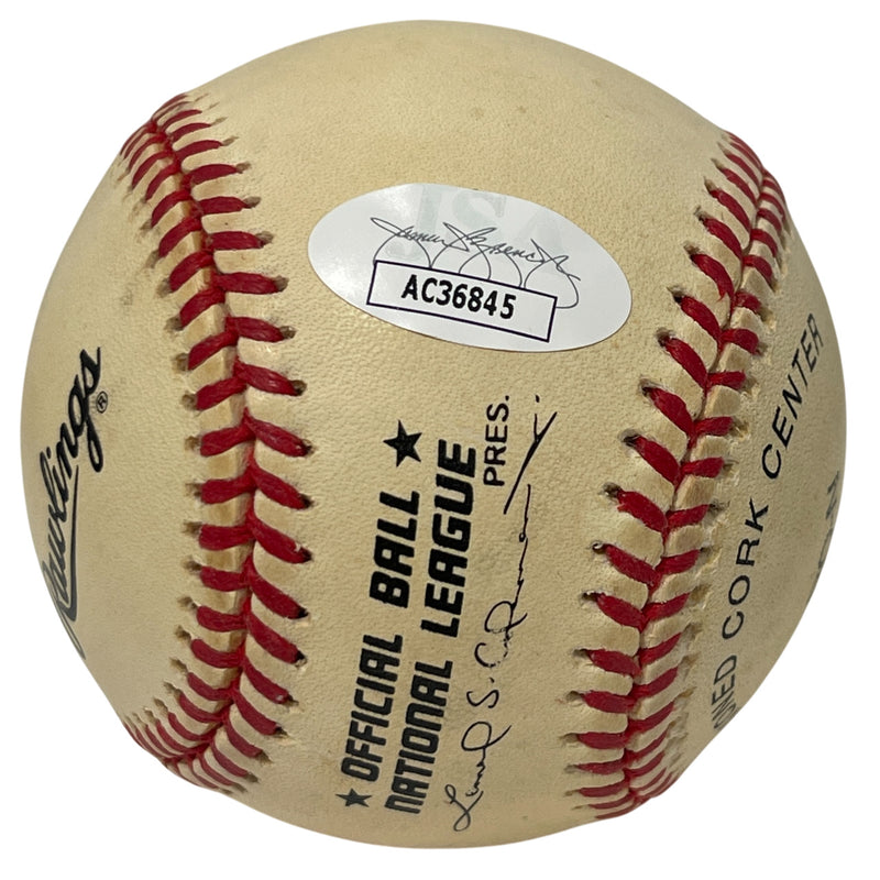 Mike Piazza Signed New York Mets Rawlings National League Baseball (JSA)