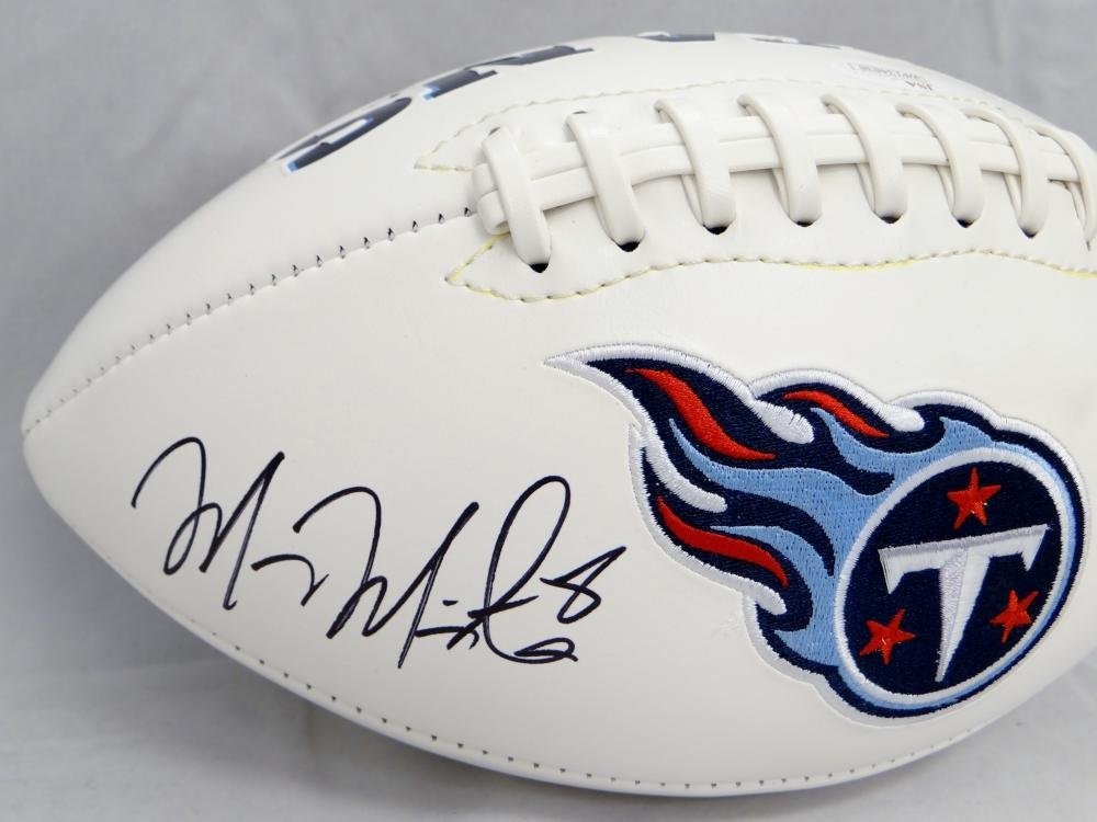 Marcus Mariota Autographed Tennessee Titans Logo Football