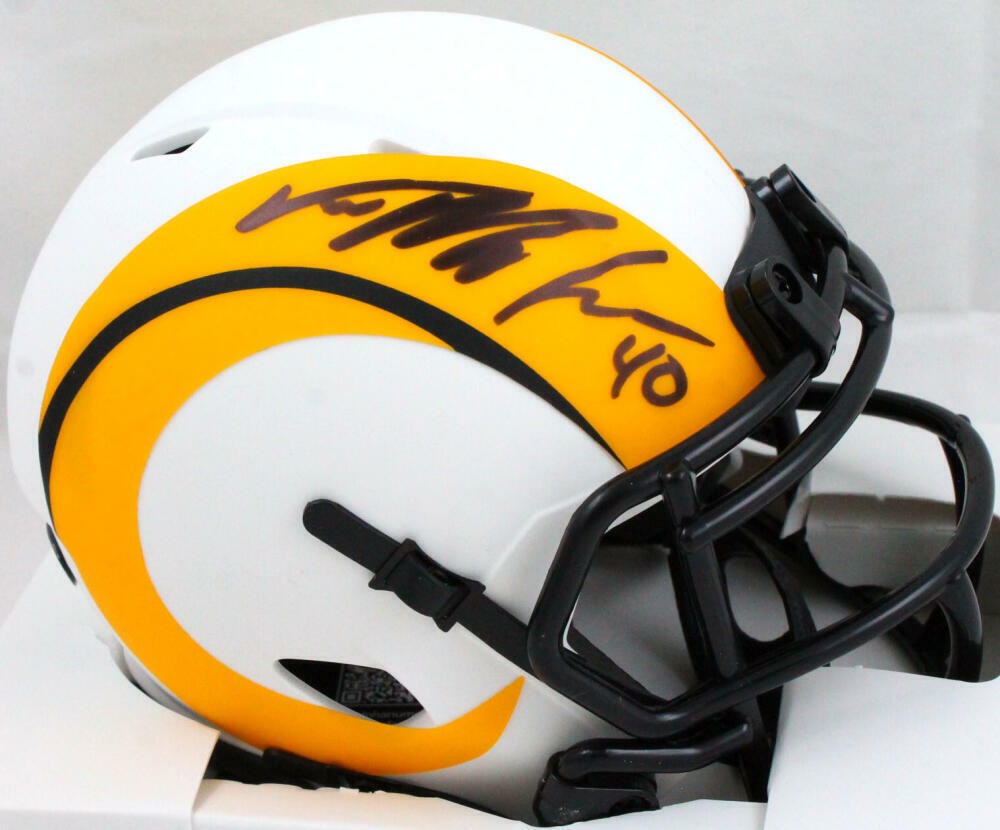 Von Miller Signed Los Angeles Rams Lunar Speed Mini Helmet