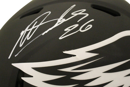 Miles Sanders Signed Philadelphia Eagles Authentic Eclipse Speed Helmet