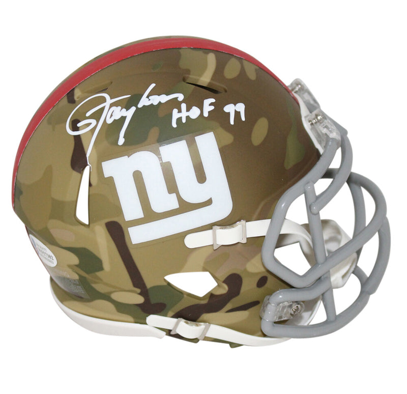 Lawrence Taylor Autographed New York Giants Camo Mini Helmet HOF