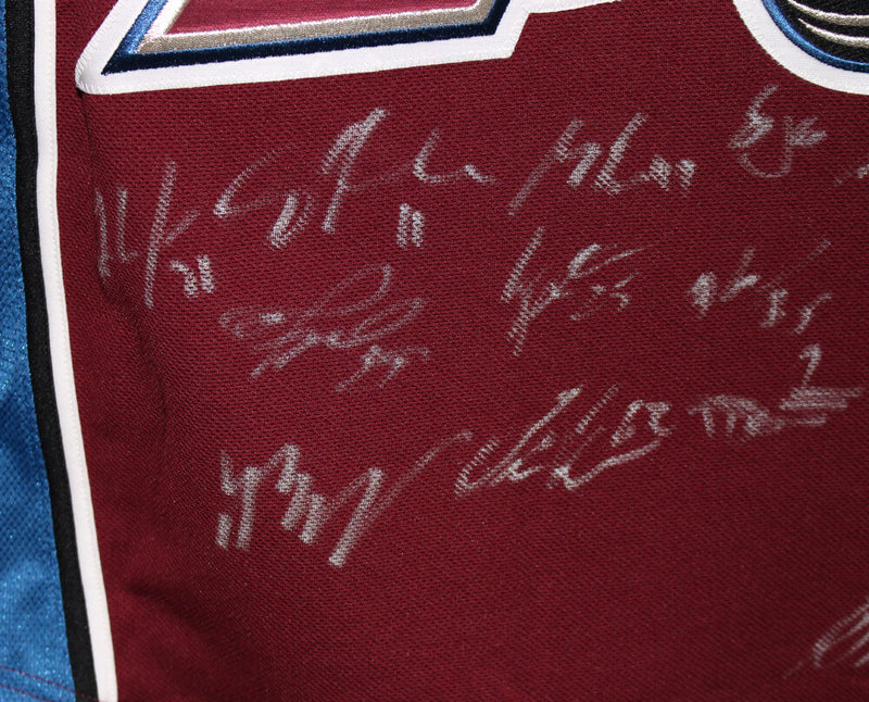 Colorado Avalanche Team Signed Stanley Cup Reebok Jersey (20 Sigs)