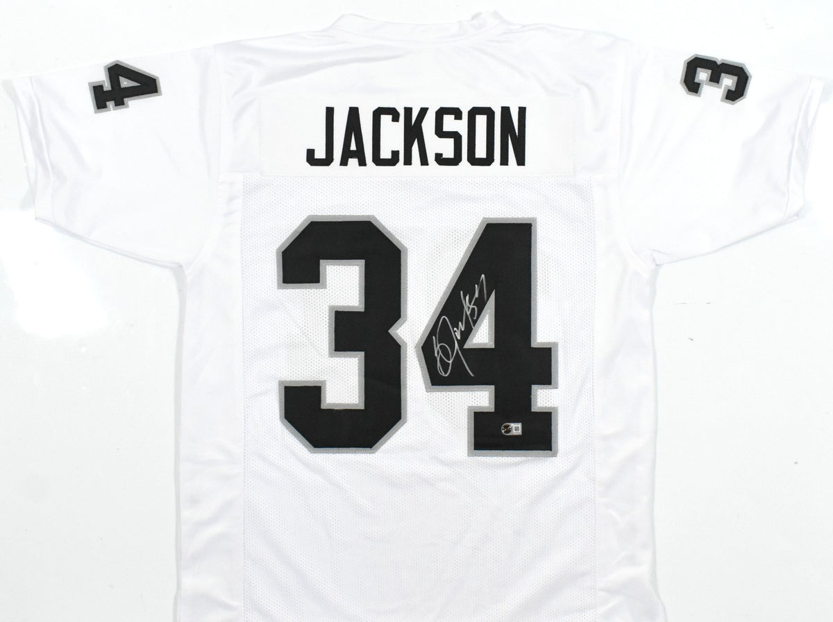 Bo Jackson Autographed Las Vegas Raiders White Custom Jersey