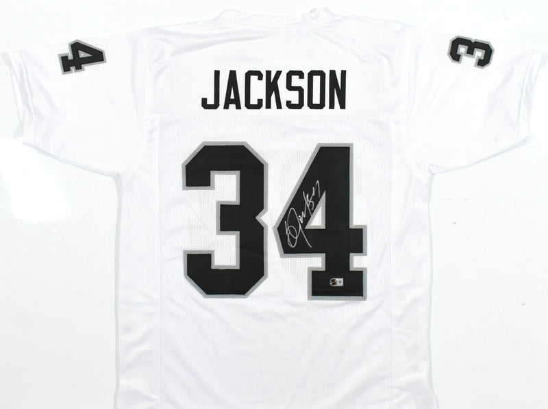 Bo Jackson Autographed Las Vegas Raiders White Custom Jersey