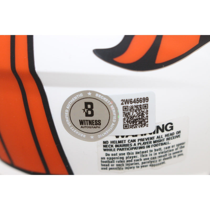 Shannon Sharpe Denver Broncos Autographed Lunar Mini Helmet
