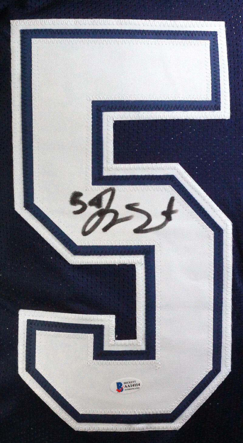 Jaylon Smith Autographed Dallas Cowboys Custom Blue Jersey