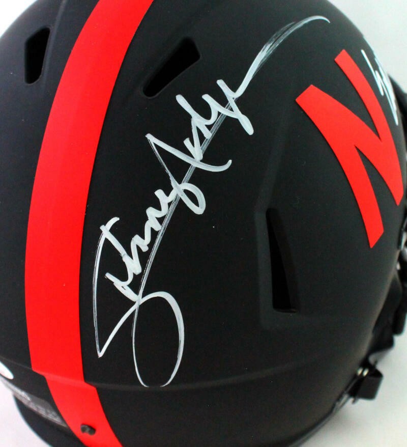 Eric Crouch, Mike Rozier & Johnny Rodgers Signed Nebraska Eclipse Helmet
