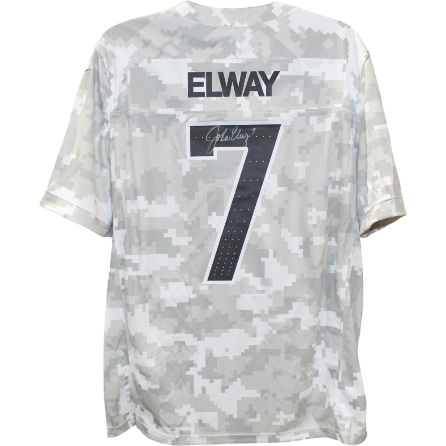 John Elway Signed Denver Broncos Nike Arctic Camo Jersey