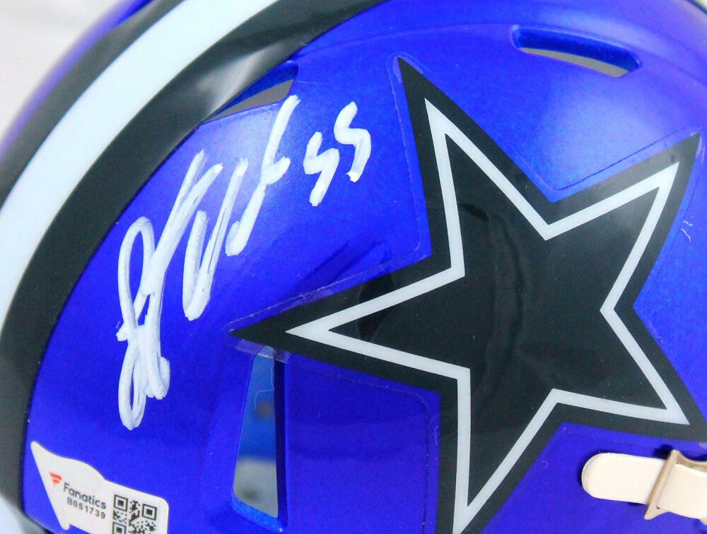 Leighton Vander Esch Signed Dallas Cowboys Flash Mini Helmet