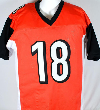 A.J. Green Autographed Orange Custom Football Jersey
