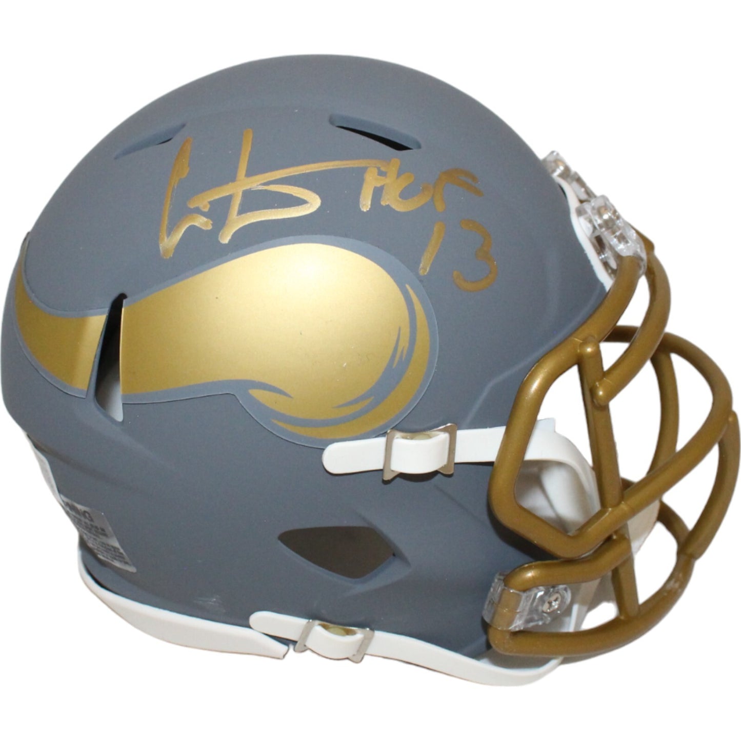 Cris Carter Autographed Minnesota Vikings Mini Helmet (HOF Inscription)