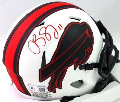 Cole Beasley Signed Buffalo Bills Lunar Speed Mini Helmet