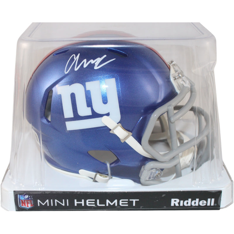 Abdul Carter Signed New York Giants Mini Helmet Beckett BAS