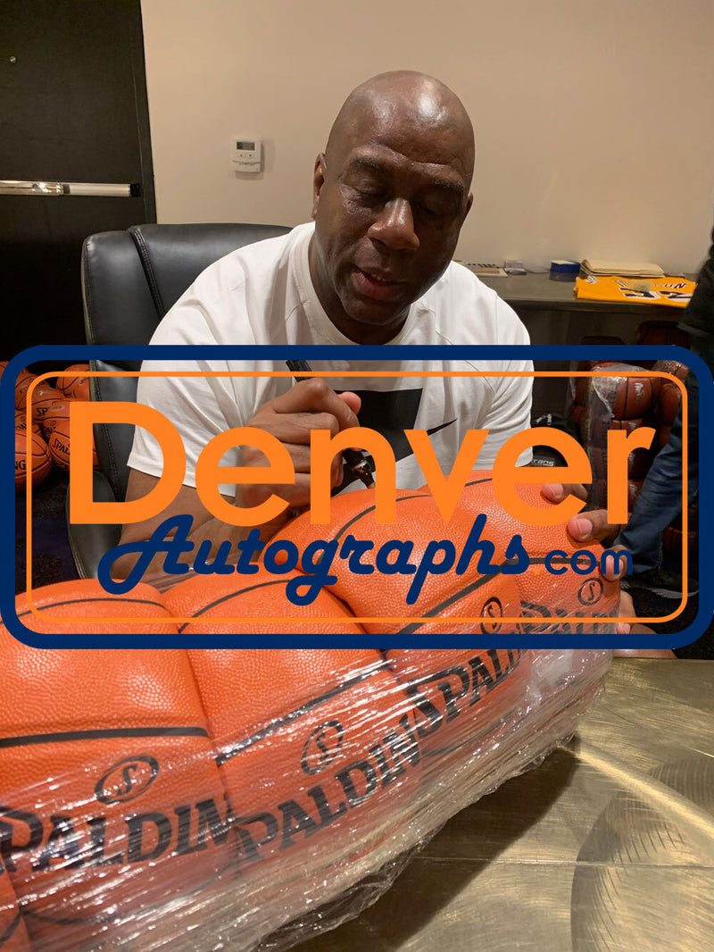 Magic Johnson Autographed Los Angeles Lakers Wilson Basketball (Beckett)