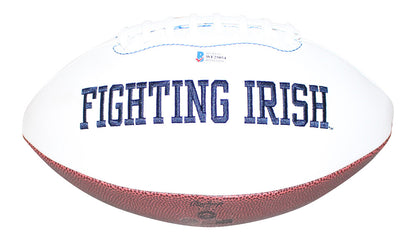 Cole Kmet Signed Notre Dame Logo Football - Play Like a Champion Inscription
