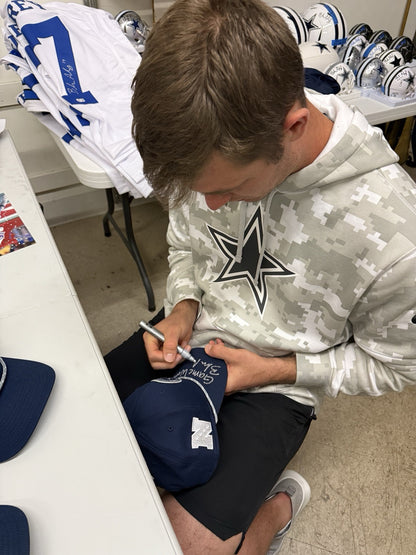 Brandon Aubrey Autographed Game Worn 2024 Dallas Cowboys Hat