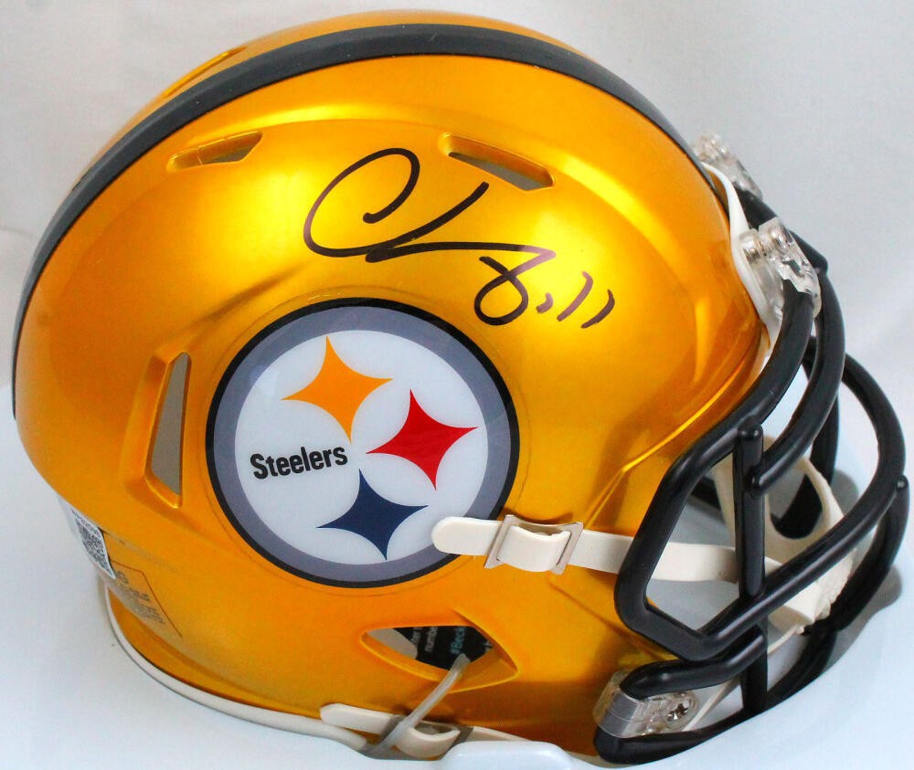 Chase Claypool Signed Pittsburgh Steelers Flash Mini Helmet