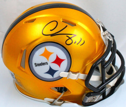 Chase Claypool Signed Pittsburgh Steelers Flash Mini Helmet