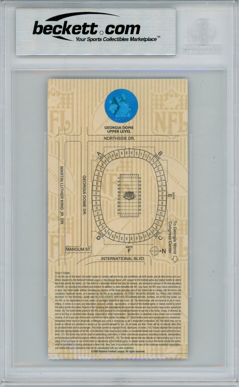 Kurt Warner Signed St. Louis Rams Super Bowl XXXIV Ticket Stub BAS Grade 8
