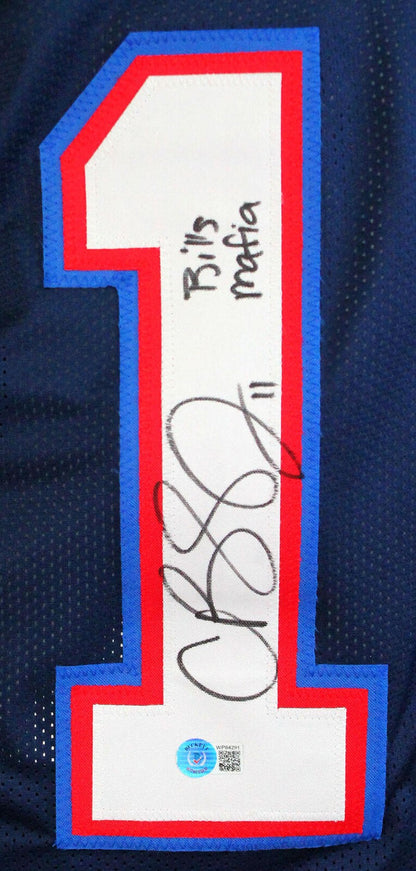 Cole Beasley Signed Buffalo Bills Dark Blue Custom Jersey Bills Mafia