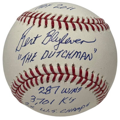Bert Blyleven Signed ROMLB Baseball with 5 Stat Inscriptions