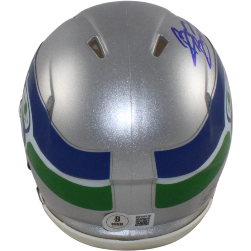 Brian Bosworth Autographed Seattle Seahawks Throwback Mini Helmet (BAS)