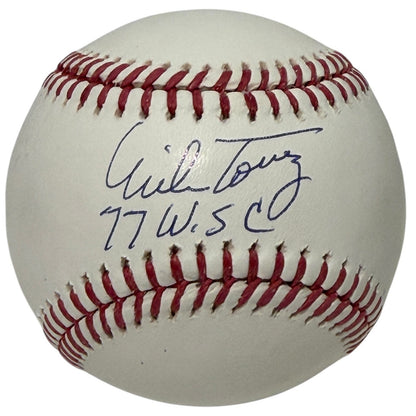 Mike Torrez Autographed ROMLB Baseball with "77 WSC" Inscription JSA
