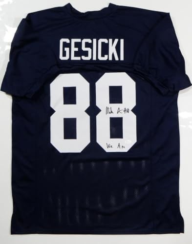 Mike Gesicki Signed Navy Custom Jersey "We Are" Inscription JSA